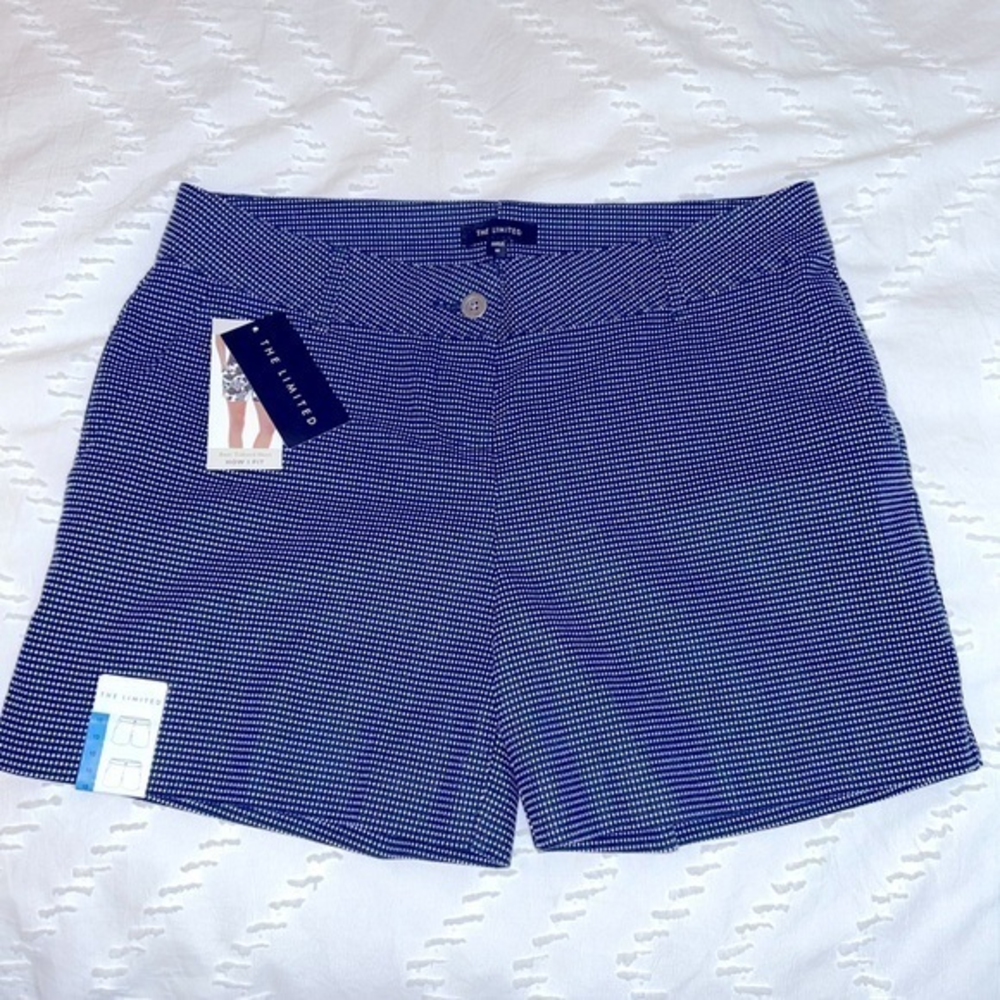 The Limited tailored shorts - navy‎ polka dot sz 10